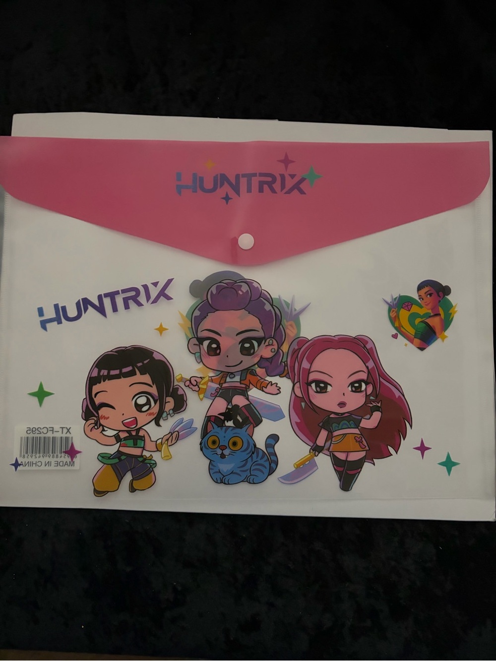 Huntrex Pink Character Document Folder -